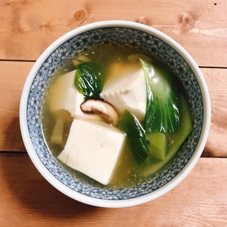 豆腐と干し椎茸☆優しい味のトロトロスープ